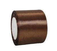 Wide Coffee Ribbon 100mm Satin Ribbons for Gift Wrapping, 22m 3.9Inch Cake Ribbon Silk Thick Ribbons Coffee for Crafting,Christmas,Wedding Car,Hair Bows,Bouquets,Party,Cake Decorations