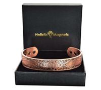 Wide Copper Magnetic Bracelet Men Celtic Pure Copper Bangle Cuff 6 Magnets Adjustable-CM (M: Wrist 16.5-19cm/6.5-7.5")