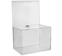 Wide Donation Box - Ballot Box - Suggestion Box - Acrylic Box - Tip Box- with Large Display Area