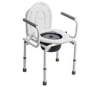 Wide Drop Arm Bedside Commode Chair, Heavy Duty Steel Frame Portable Toilets for Elderly with Adjustable Height, Toilet Commodes for Seniors, Portable Commode for Elderly, Senior