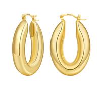 Wide Earrings Hollow Oval Earrings Unique Ear Jewelry Metal Texture Suitable For Women And Girls Fashion Accessories