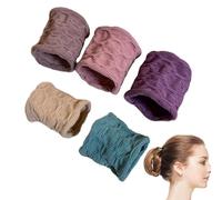 Wide Elastic Hair Bands - 5 Pieces Thick Elastic Hair Bands | Large Rubber Elastic Bands | Wide Elastic Hair Bands That Do Not Harm S Bands