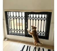 Wide Expandable Pet Safety Window Gate, Heavy Duty Window Security Bars with Lock, Adjustable Folding Grilles, Anti-theft Fence for Patio(W170xH70cm/67x28in)