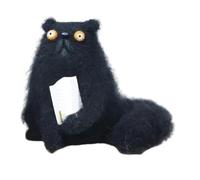 Wide-Eyed Whimsy Felt Cat - The Quirky Little Feline That Sees Everything | Wool Felt Familiars | For Kids Adults Collectors Craft Lovers Bookcase Window