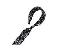 Wide Fabric Headband with Beaded Detail and French Design for Comfortable Headband
