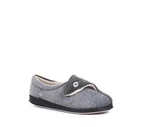 Wide Fit Antibacterial Slippers Pavers Grey 7