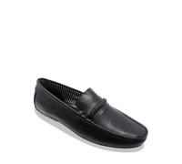 Pegasus Men's Leather Wide Fit Drive Shoe Black 7 UK