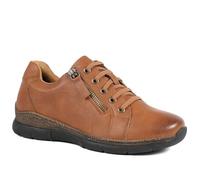 Wide Fit Casual Bungee Lace Shoes - Tan Size 7