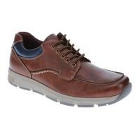 Wide Fit Casual Lace Up Trainers - Brown Size 11