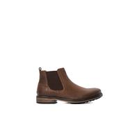 Wide Fit 'Chorleys' Leather Chelsea Boots Dune London Brown 7
