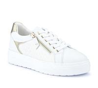 Wide Fit Chunky Lace-Up Trainers - White Size 6