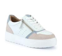 Wide-Fit Dual-Fasten Platform Trainers - White Size 6