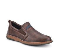 Wide-Fit Elasticated Slip-On Shoes - Dark Brown Size 11