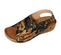 Wide Fit Flat Sandals for Women Summer Sandals Summer New Thick Bottom Fish Mouth Color Matching Foreign Trade Women's Shoes Large Size Sticker Hollow Black Wedge Shoes for (Green,7)