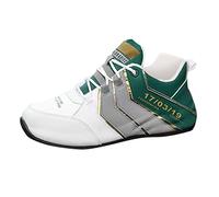 Wide Fit Flat Trainers for Men Invisible Height Sneakers Round Toe Trainer Arch Support Sneaker Non Slip Sports Shoes Lightweight Athletic Shoes Lace Up Running Shoe Outdoor Hiking Shoe Green