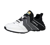 Wide Fit Flat Trainers for Men Invisible Height Sneakers Round Toe Trainer Arch Support Sneaker Non Slip Sports Shoes Lightweight Athletic Shoes Lace Up Running Shoe Outdoor Hiking Shoe Grey