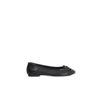 Wide Fit 'Hallo' Leather Ballet Pumps Dune London Black 5