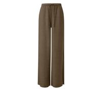 Wide Fit High Waist Casual Trousers Viscose Blend Women's s.Oliver Marron 36 Tall