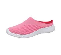 Wide Fit Indoor Shoes Womens Womens Memory Foam Walking Trainers Soft Orthopedic Shoes Breathable Sneakers with Arch Support Lightweight Soft Trainers for Mother Sole Cushioning Sneaker Pink