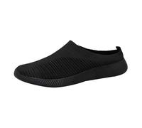 Wide Fit Indoor Shoes Womens Womens Memory Foam Walking Trainers Soft Orthopedic Shoes Breathable Sneakers with Arch Support Lightweight Soft Trainers for Mother Sole Cushioning Sneaker Black