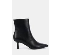 Wide Fit Kylie Mid Stiletto Heel Point Ankle Boot Novo Black 5