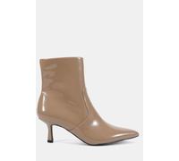 Wide Fit Kylie Mid Stiletto Heel Point Ankle Boot Novo Taupe 6