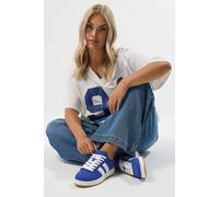 Wide Fit Lace Up Trainers Yours Dark Blue 5E
