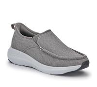 Wide Fit Laceless Slip-On Trainers - Grey Size 7