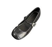 Wide Fit Ladies Loafers Comfortable Slip on Ladies Moccasin Slippers,Textured Vegan Leather Penny Loafers Feature Anti Slip Treads Bringing Support During Wet High Street Shopping Walks Black