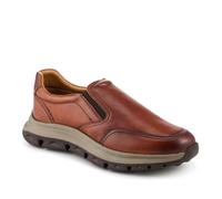 Pavers Mens Wide Fit Leather Elasticated Slip On Shoes Tan Size 11