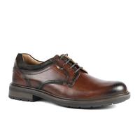 Wide Fit Leather Lace Up Shoes - Brown Size 10
