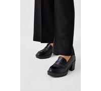 Wide Fit Lenny Heeled Loafers Dorothy Perkins Black 7
