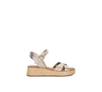 Wide Fit 'Littleton' Leather Sandals Dune London Gold 8