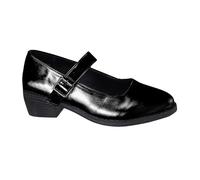 Wide Fit Mary Jane Platform Shoes for Women UK Womens Mid Block Heels Leather Mary Jane Ankle Strap Court Shoes Ladies Comfort Support Work Pumps Formal Smart Office Low Heeled Strappy Slip On Shoes