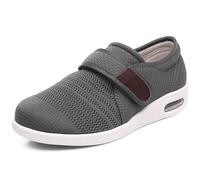 Wide Fit Memory Foam Diabetic Slippers for Men - Breathable, Anti-Slip, Comfort for Swollen Feet & Arthritis,002,46EU