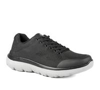Wide Fit Memory Foam Lace Up Trainers - Black Size 11