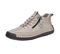Wide fit Shoes for Men Real Lather,Black Trainers Men Size 9 Laceless