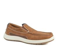 Wide Fit Slip On Casual Shoes - Tan Size 8