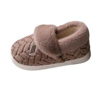 Wide Fit Slippers Women, Indoor House Extra for Swollen Feet Ladies Slip On Home Shoes Outdoor Women Comfortable Warm Slipper Size 7 (Coffee,7)