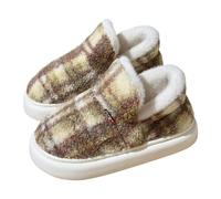 Wide Fit Slippers Women Slip on Memory Foam Outdoor Indoors Non Slip Soft Home Shoes Plush Fleece Lined Breathable Autumn Winter Home Slippers Coffee UK Size 8