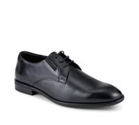 Wide Fit Smart Leather Lace-Up Shoes - Black Size 11