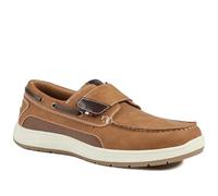 Wide Fit Touch Fasten Casual Shoes - Tan Size 9