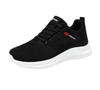 Wide Fit Trainers for Women Arch Support Memory Foam Wedge Walking Sneakers Breathable Mesh Sports Road Running Sneakers Non-Slip Chunky Orthopedic Shoes Lightweight Comfortable Casual Shoes Black