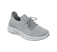 Wide Fit Trainers for Women Comfortable Ladies Black Shoes | Knitted Textile Materials Park Run Morning Trainers Urban City Street Walk Shoes Breathable Inner Lining Pads