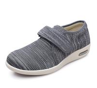 Wide Fit Trainers Men, Diabetic Arthritis Edema Swollen Adjustable Extra Wide House Shoes Men's Memory Foam Slippers Orthopedic Arch Support Reduces Pain Comfy Sandal,37.5