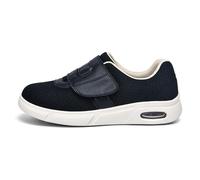 Wide Fit Trainers Men Mens Shoes Lightweight Loafer Slip On Boat Sneakers Disability for Swollen Feet Medical,Black,40 EU