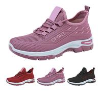 Wide fit Trainers Womens Trainers Wide Fit Wedge Breathable Mesh Orthopedic Sneakers Comfortable Arch Support Sports Shoes Lightweight Slip on Plantar Fasciitis Shoes for Women Purple 3.5