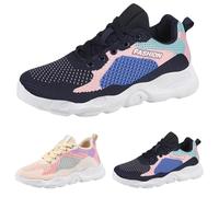 Wide fit Trainers Womens Trainers Wide Fit Wedge Trainers Breathable Mesh Orthopedic Running Sneakers Casual Arch Support Walking Shoes Comfortable Low Top Trainers Blue 4