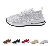 Wide Fit Wedge Walking Shoes with Arch Support Womens Mesh Breathable Platform Sneakers Casual Comfortable Front Canvas Shoes Ladies Orthopedic Lightweight Walking Trainers Size 7 White