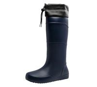 Wide Fit Wellies Rain Boots for Women Gardening Shoes Men's Hunting Boots Men's Extra Tall Flat Bottom Rain Shoes Water Harness Mouth Plus Cotton Long 45 Yards Rubber Mid High Mens (Blue,6)